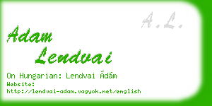 adam lendvai business card
